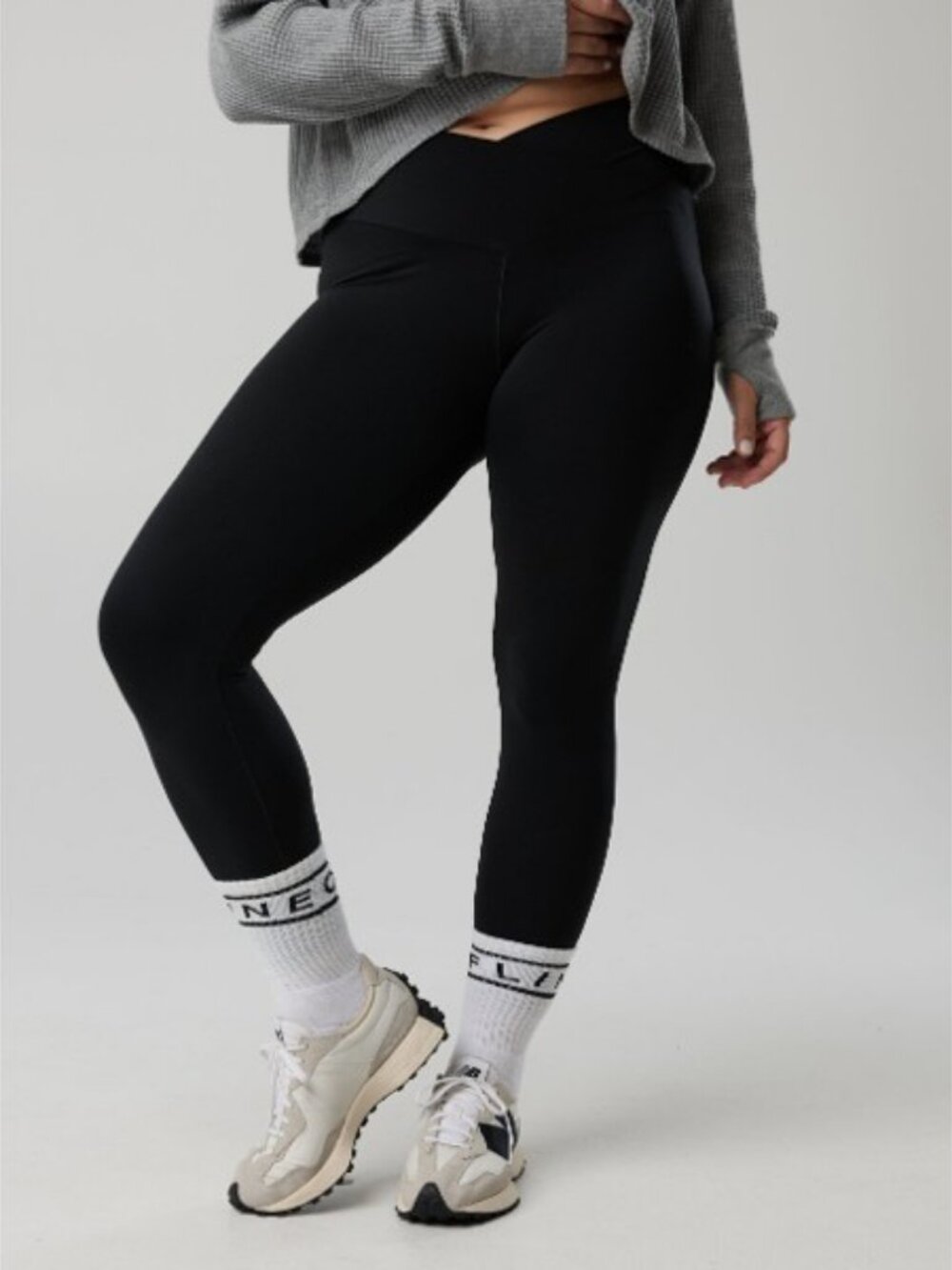 Offline by Aerie Real Me high waisted crossover leggings black women's size S